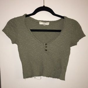 Urban Outfitters Tops - Urban Outfitters ripped cropped tee Urban Outfitters Tops - Urban Outfitters ripped cropped tee